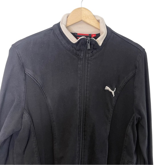 Puma Men’s Mock Neck Full Zip Sweatshirt with Elastic Panels and Pockets Black - Picture 5 of 11